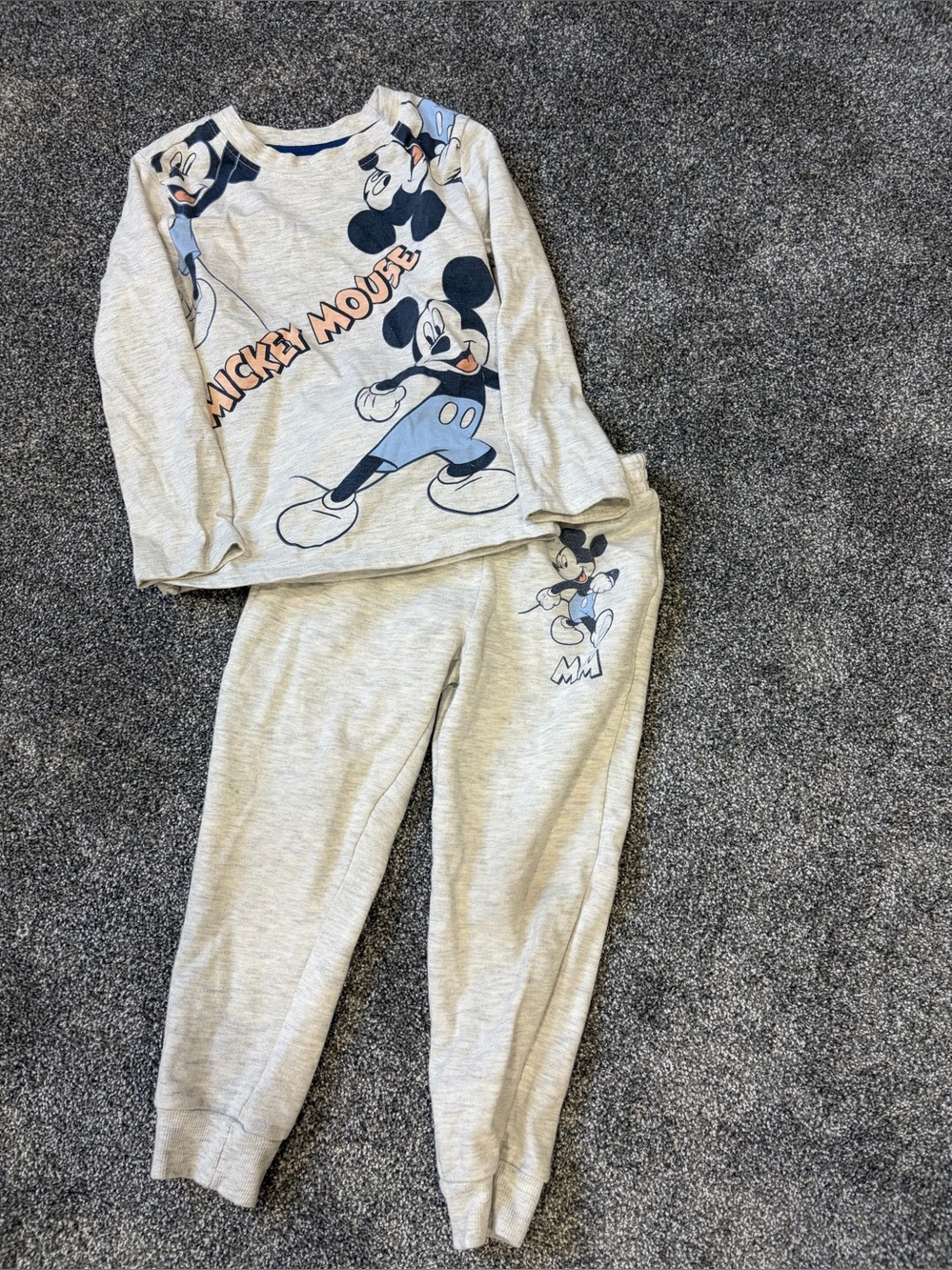 Mickey Mouse Grey Kids sweatsuit  Set size 4T